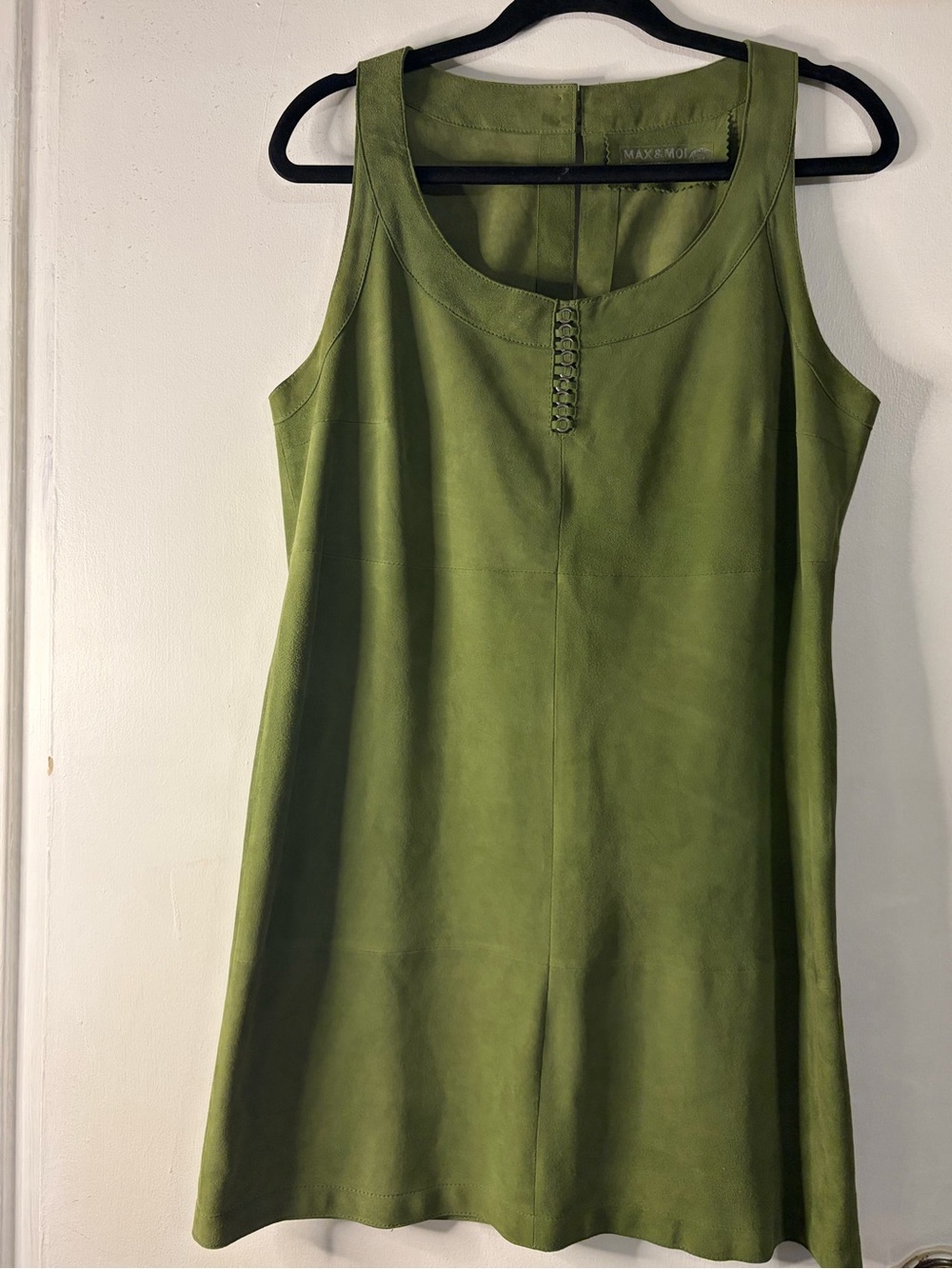 MAX & MOI Paris Genuine Suede Leather Dress – Pre-2018 – Size 44
